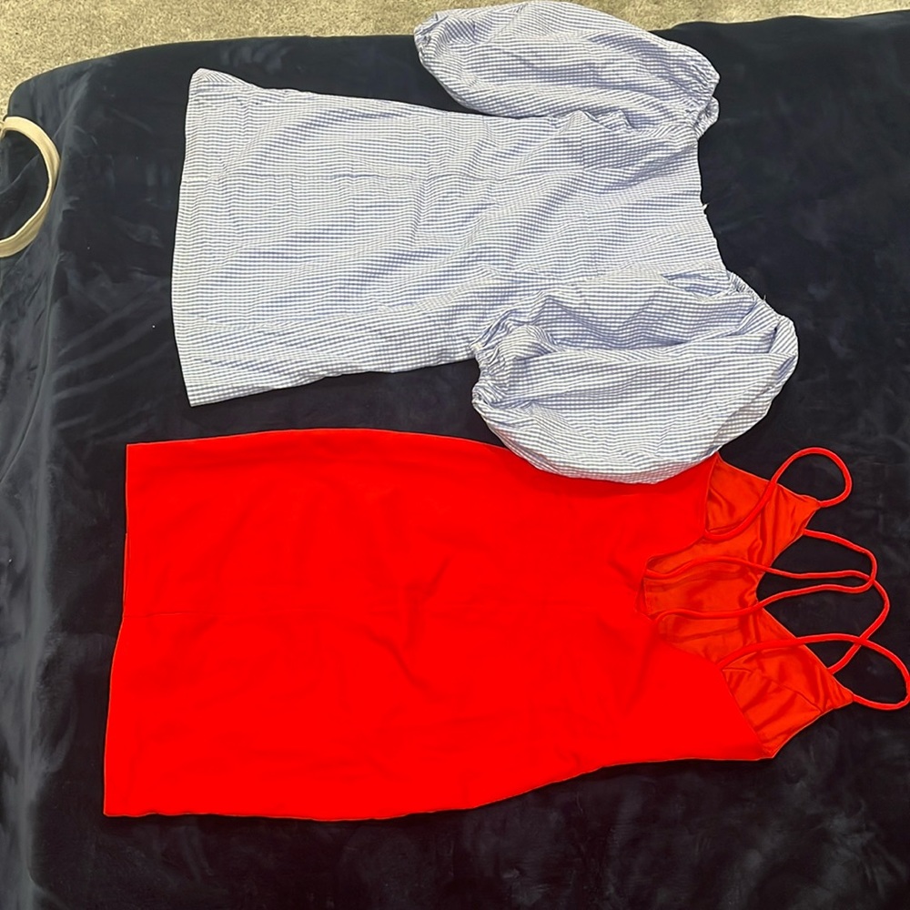 Forever 21 gingham gown and red popular 21 juniors dresses